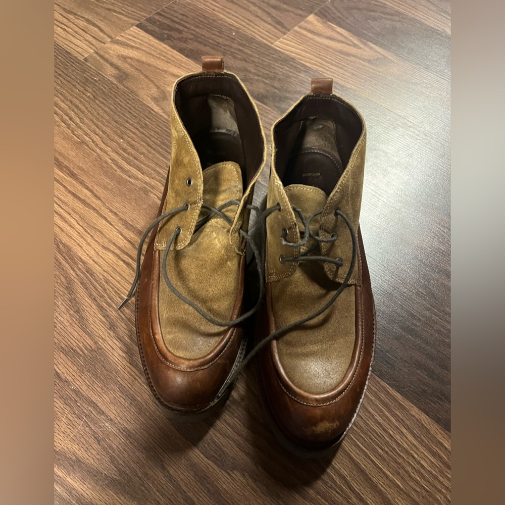 Johnston and Murphy sheepskin men’s boots.
